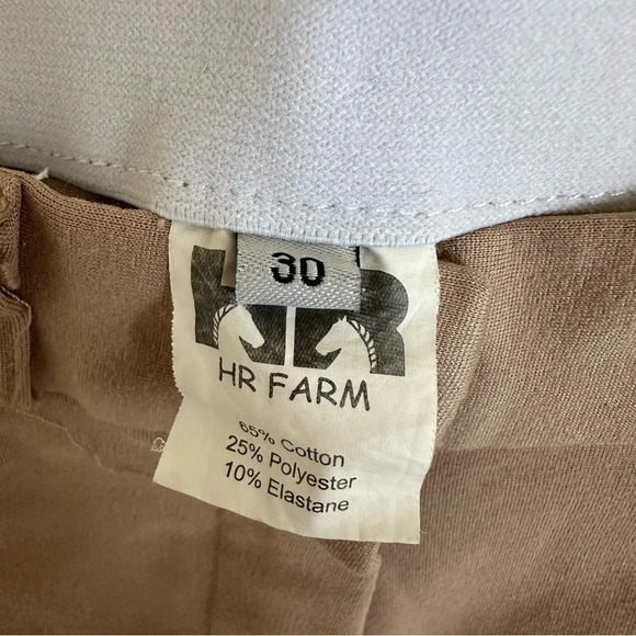 HR Farm Women’s size 30 Tan Side Pocket Riding Pants Equestrian Breeches Stretch - Picture 4 of 4